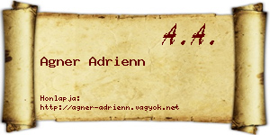 Agner Adrienn névjegykártya